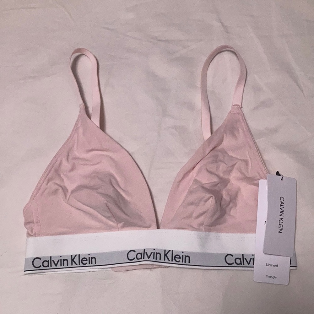 🎉 Calvin Klein modern cotton unlined triangle bra S NWT